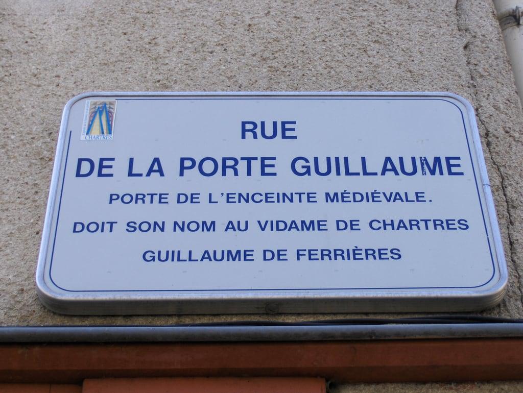 Billede af Porte Guillaume. france sign chartres 2007 april2007