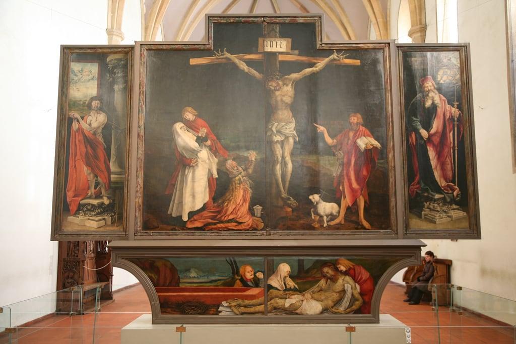 Calvaire 의 이미지. art musée alsace crucifixion sacré issenheim retable grünewald unterlinden