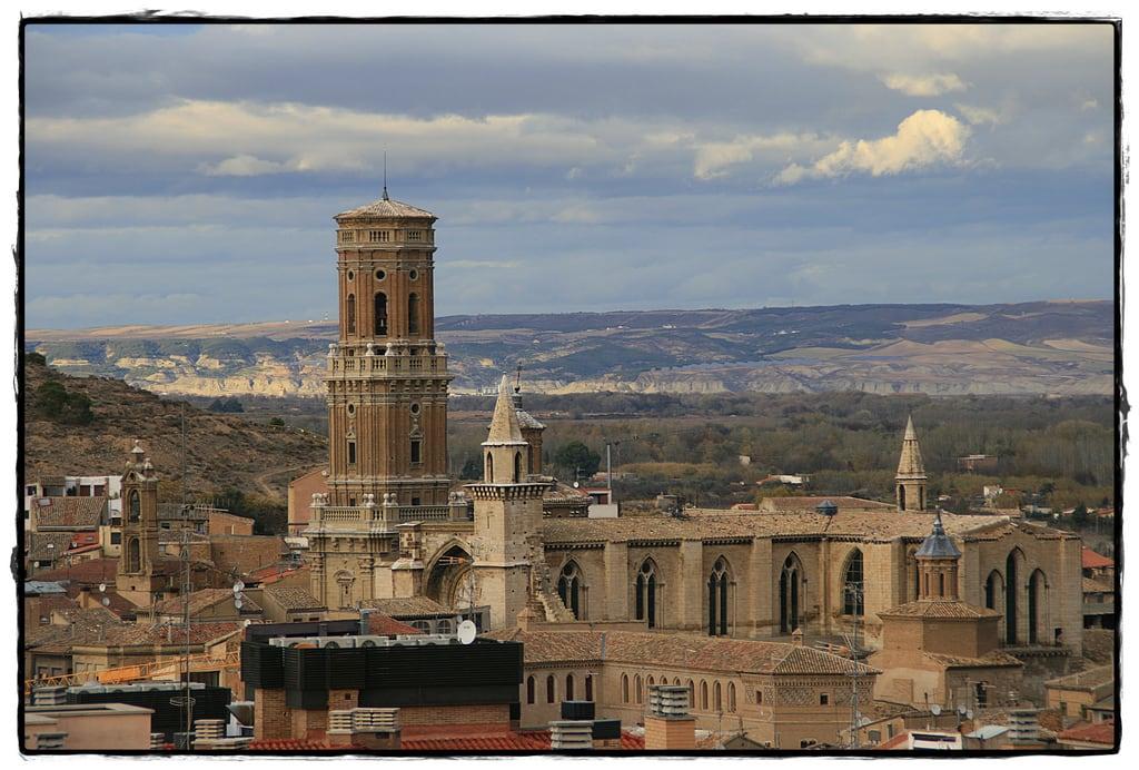 Obraz Torre Monreal. catedral panoramica vista navarra tudela rioebro torremonreal