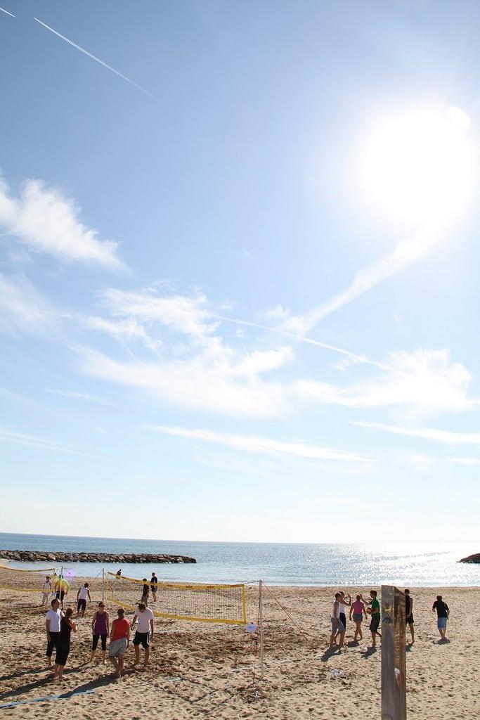 Billede af Platja de la Riera Xica. sitges spanien valtech konferens beachvolleyboll