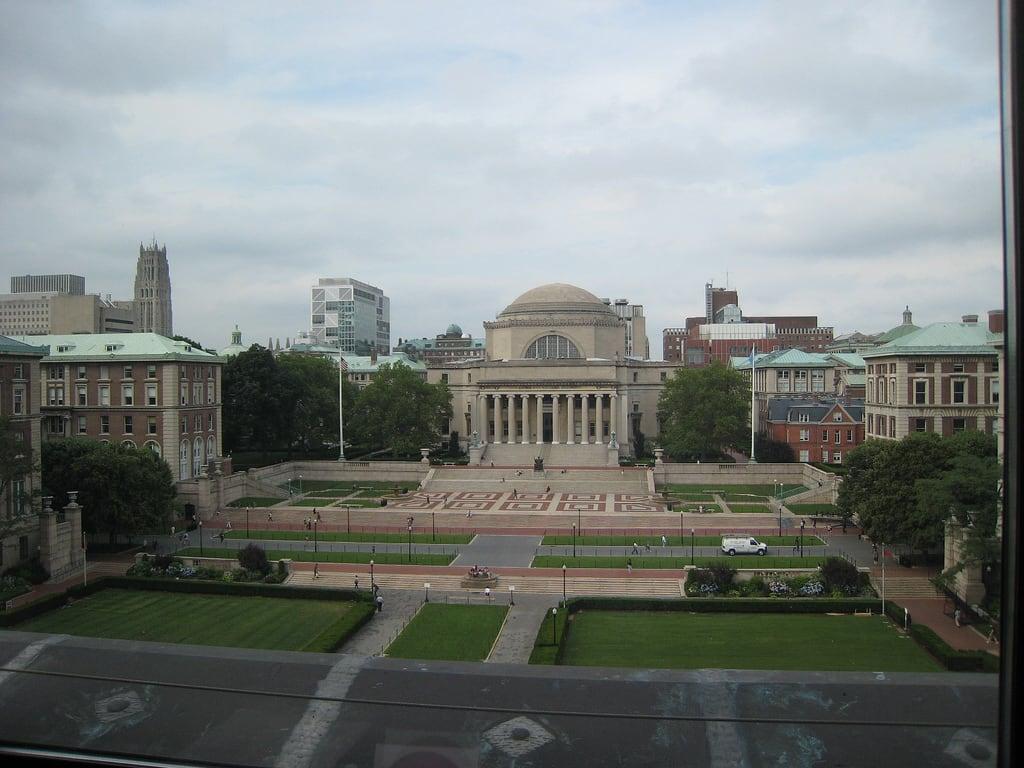 Image of Alma Mater. nyc campus university library columbia butler