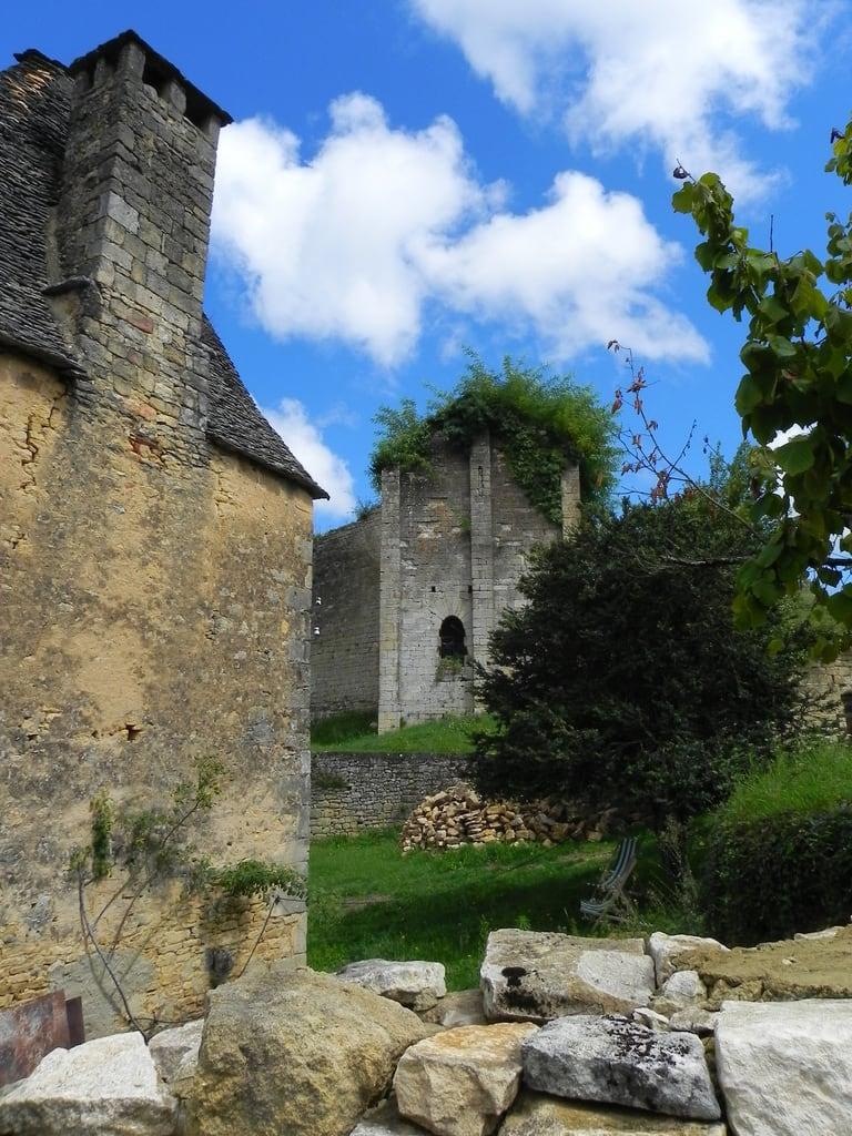 Château de Salignac görüntü. france dordogne périgord salignaceyvigues