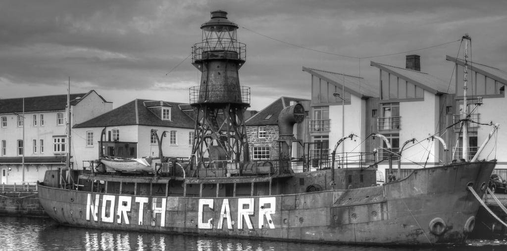 Bilde av North Carr. white black carr scotland ship dundee north lightship