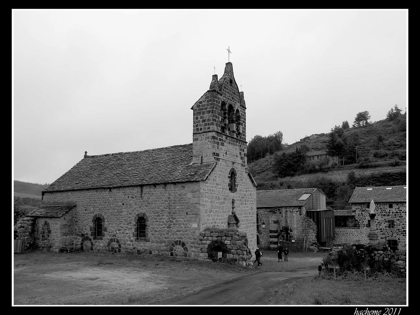 Obraz Abbaye de Mazan. architecture loisirs noirblanc randonnee edificereligieux