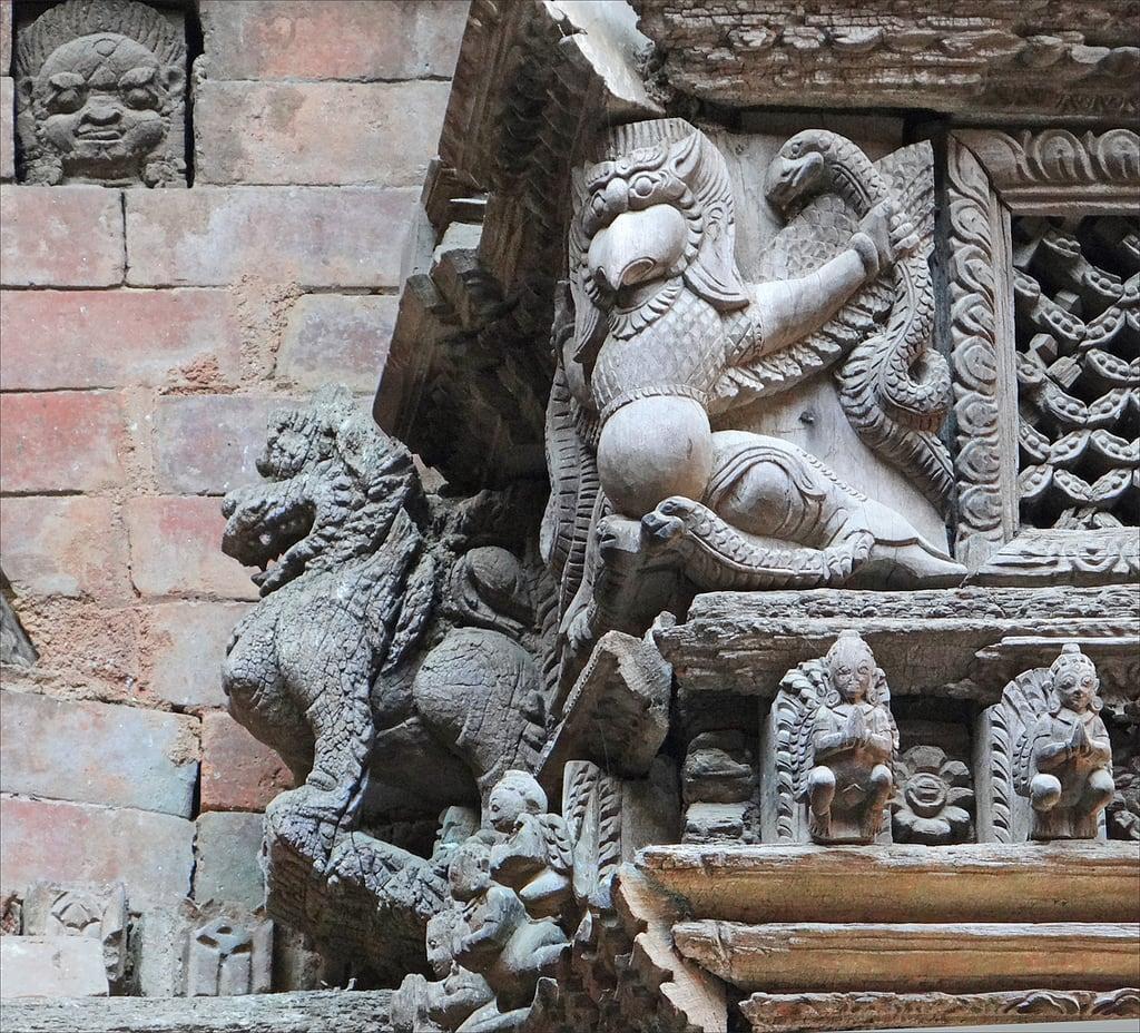 Garuda görüntü. palaisroyal garuda népal durbarsquare katmandou dalbera artnewar
