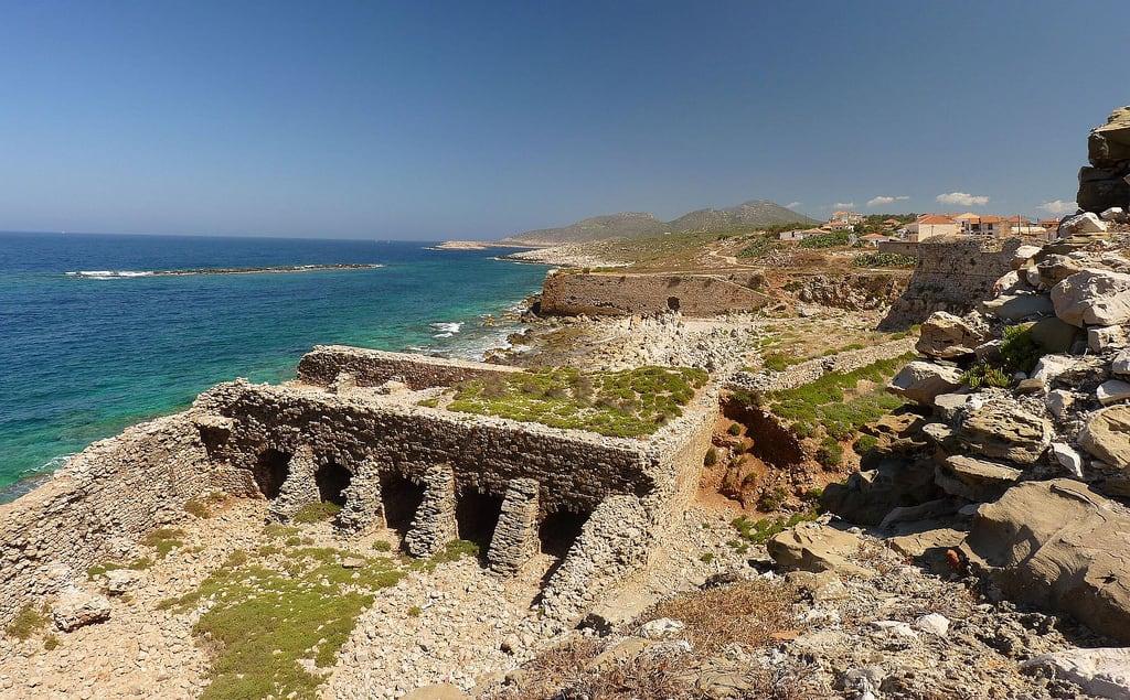 Methoni Castle görüntü. greece peloponnese methoni methonicastle