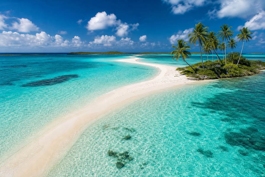 De Bahama's: jadekleurige ondieptes tussen de Exuma-eilanden die zandbankboterlinten onder handels-cumulus vlechten, limoenkleurige mangrove-nevel van Andros naar roze koraalzandstrepen op Harbour Island en pastelkleurige koloniale arcade-stapels in Nassau met zilverkleurige chop boven bonefish-flats in de hero - achtergrond voor ambachtskraambriefjes in Bahamaanse dollar (BSD), gevouwen USD-jachtmakelaar-stempels bij ijskades in Marsh Harbour en weegbriefjes voor ananas uit Eleuthera.