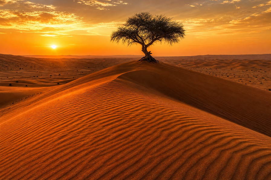 Oman: koperkleurige duinruggen in de Sharqiyah-duinen in het laatste licht boven schaduwen van tentpennen van Bedoeïenententen van geitenhaar, teakglans van dhows op de Muttrah-corniche richting marmeren minaretbanden van Muscat en stoom van dadelsiroop onder blikken deksels van de Nizwa-soek in de hero - achtergrond voor stapels kassabonnen voor zilveren khanjars in Omaanse rial (OMR), weegbriefjes bij luban-wierookverkopers en bagagelabels van printers in het khareef-mistseizoen in Salalah.
