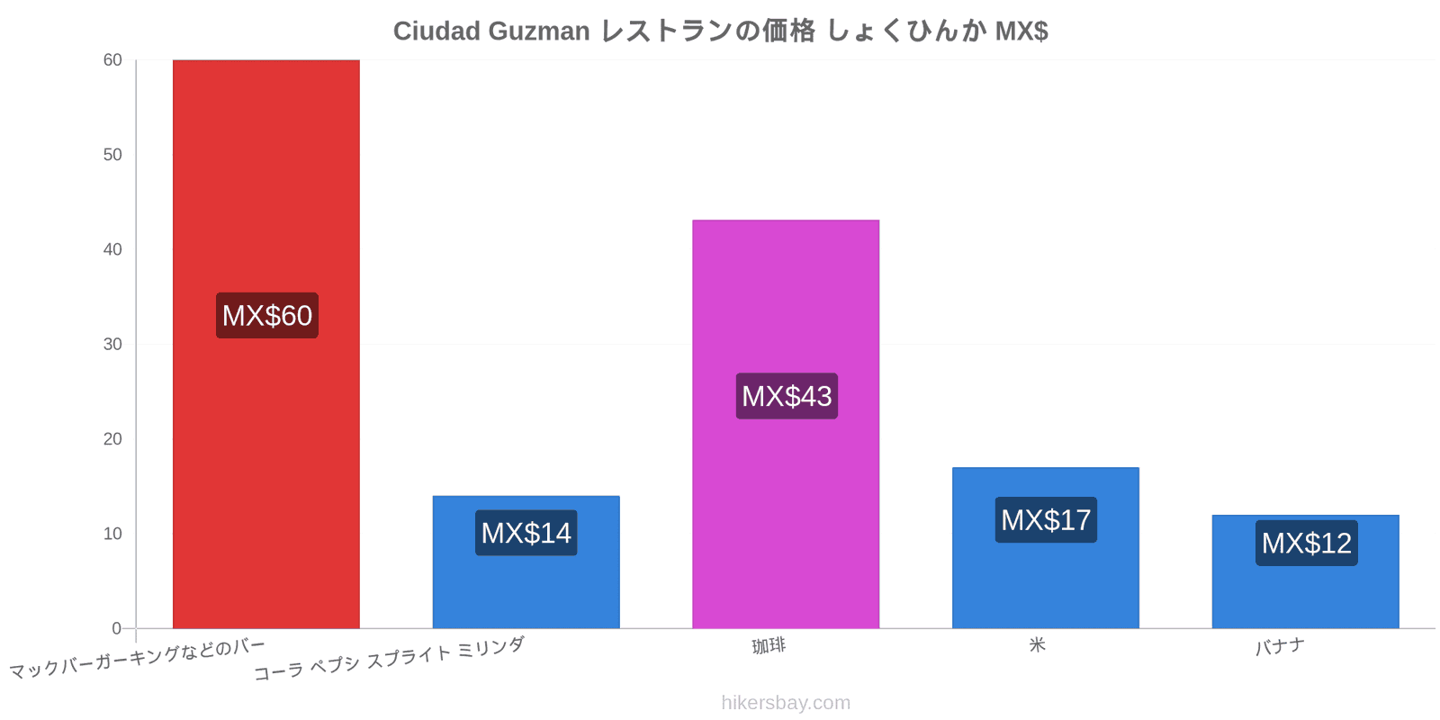 Ciudad Guzman 価格の変更 hikersbay.com